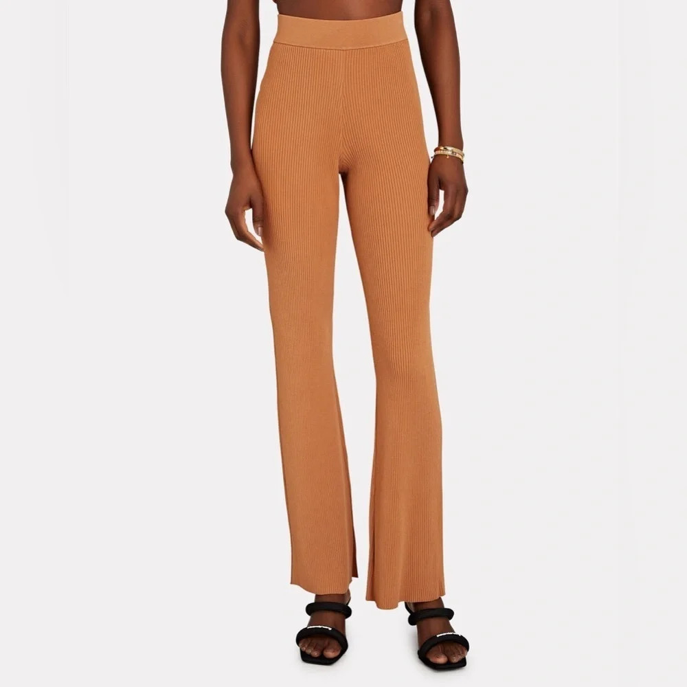 NEW A.L.C Logan Rib-Knit Flared Pants